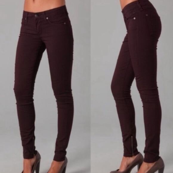 VINCE‎ Calgary Claret Skinny Jeans - Picture 1 of 7